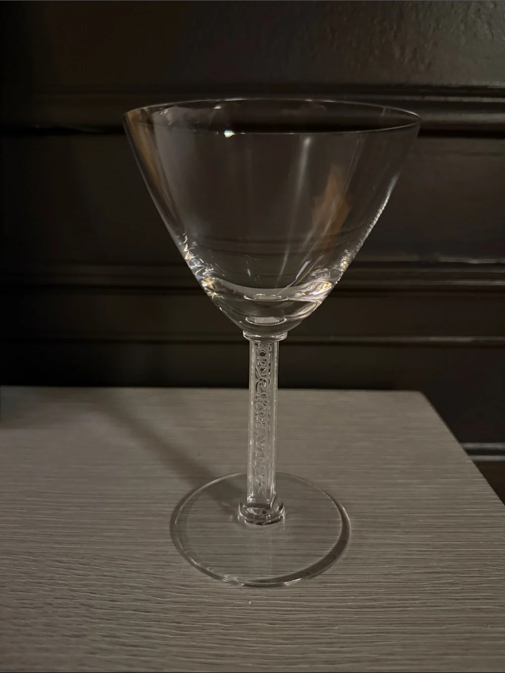 Lalique.   Phalsbourg pattern  champagne / sherbet crystal